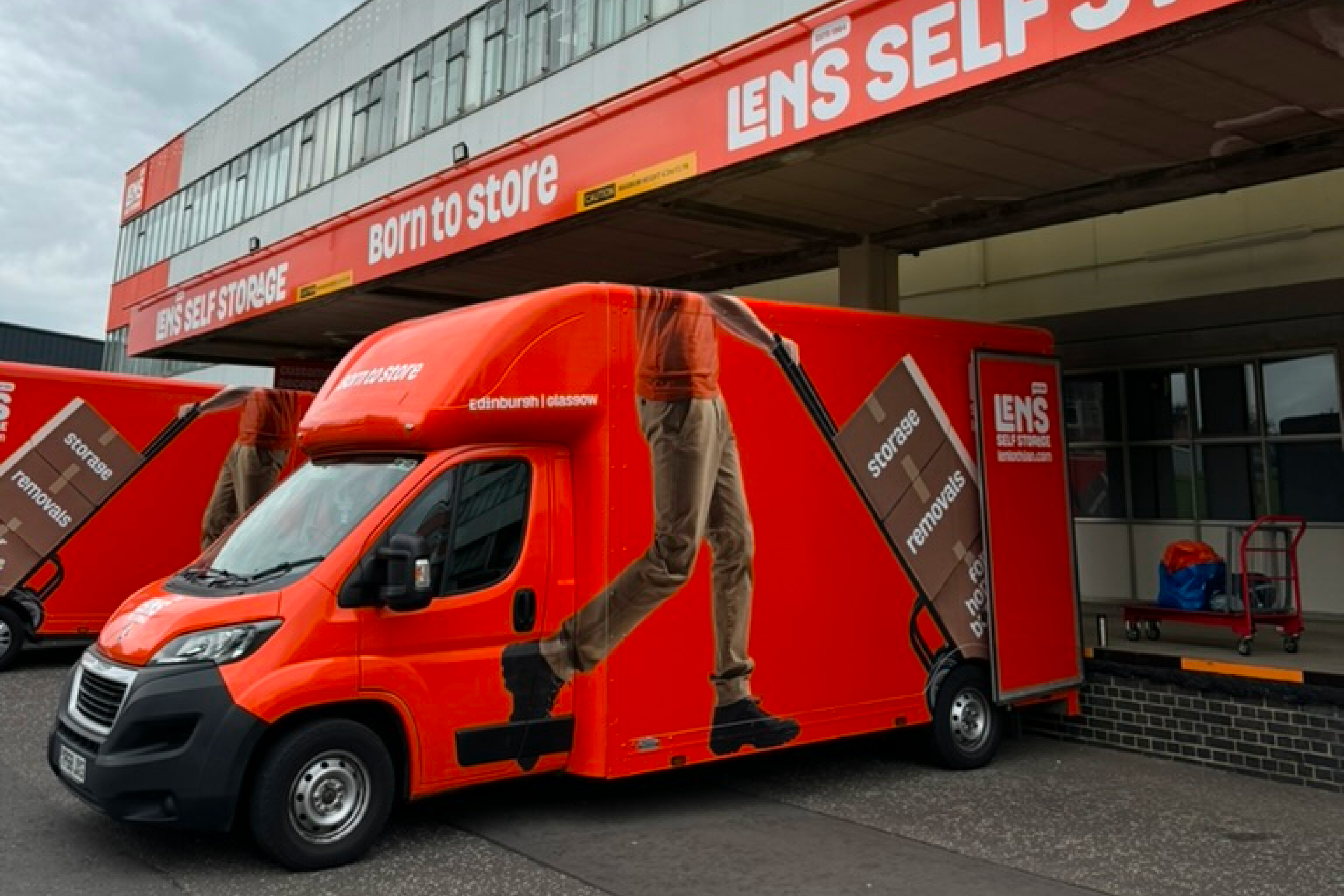 Len's Removals Vans outside a Len's premise