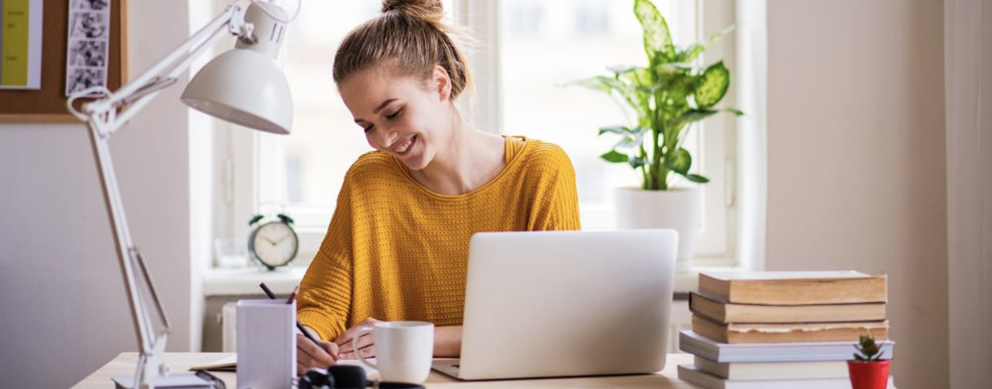 Women on laptop looking at new homes